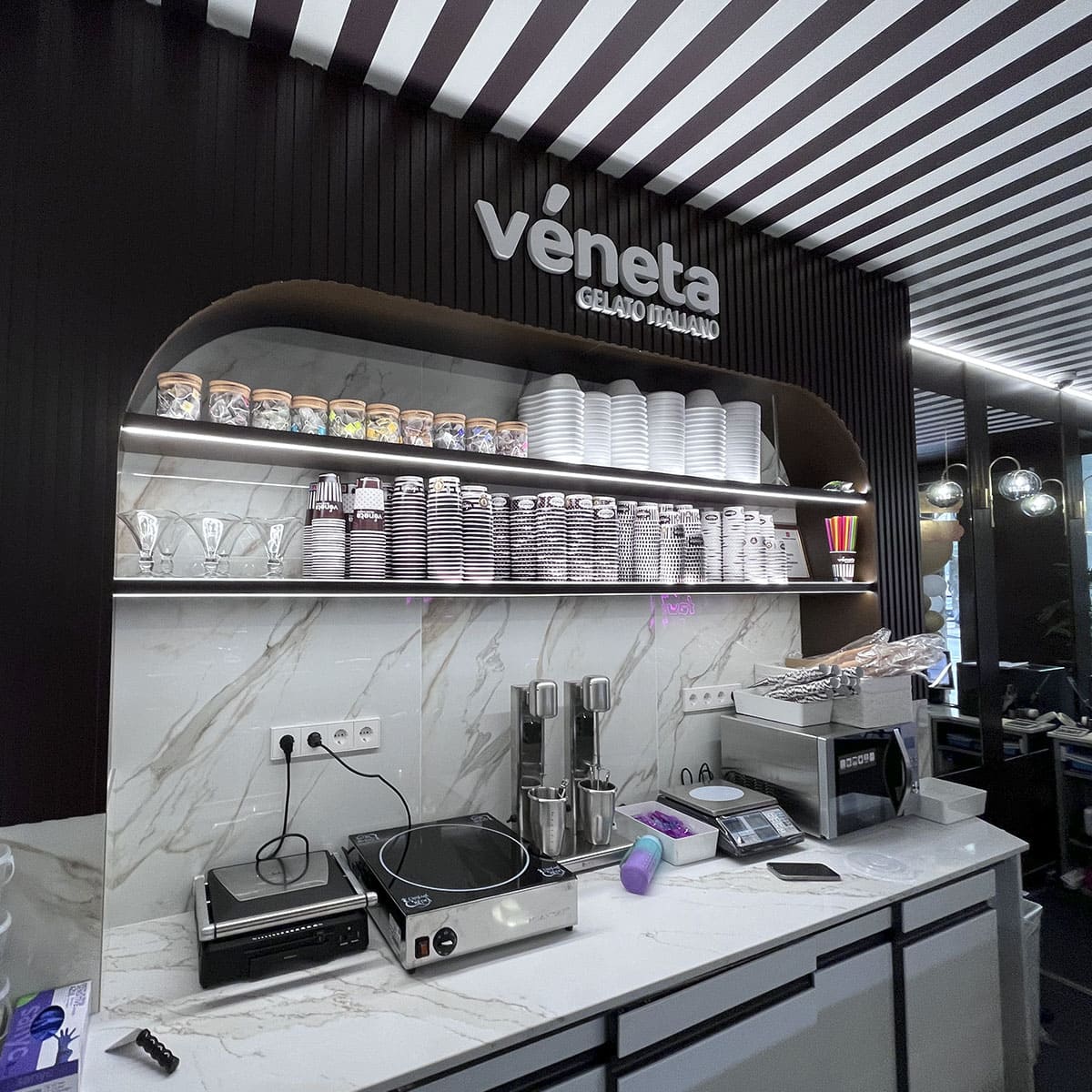 reforma integral heladería Véneta en barrio de Salamanca Madrid
