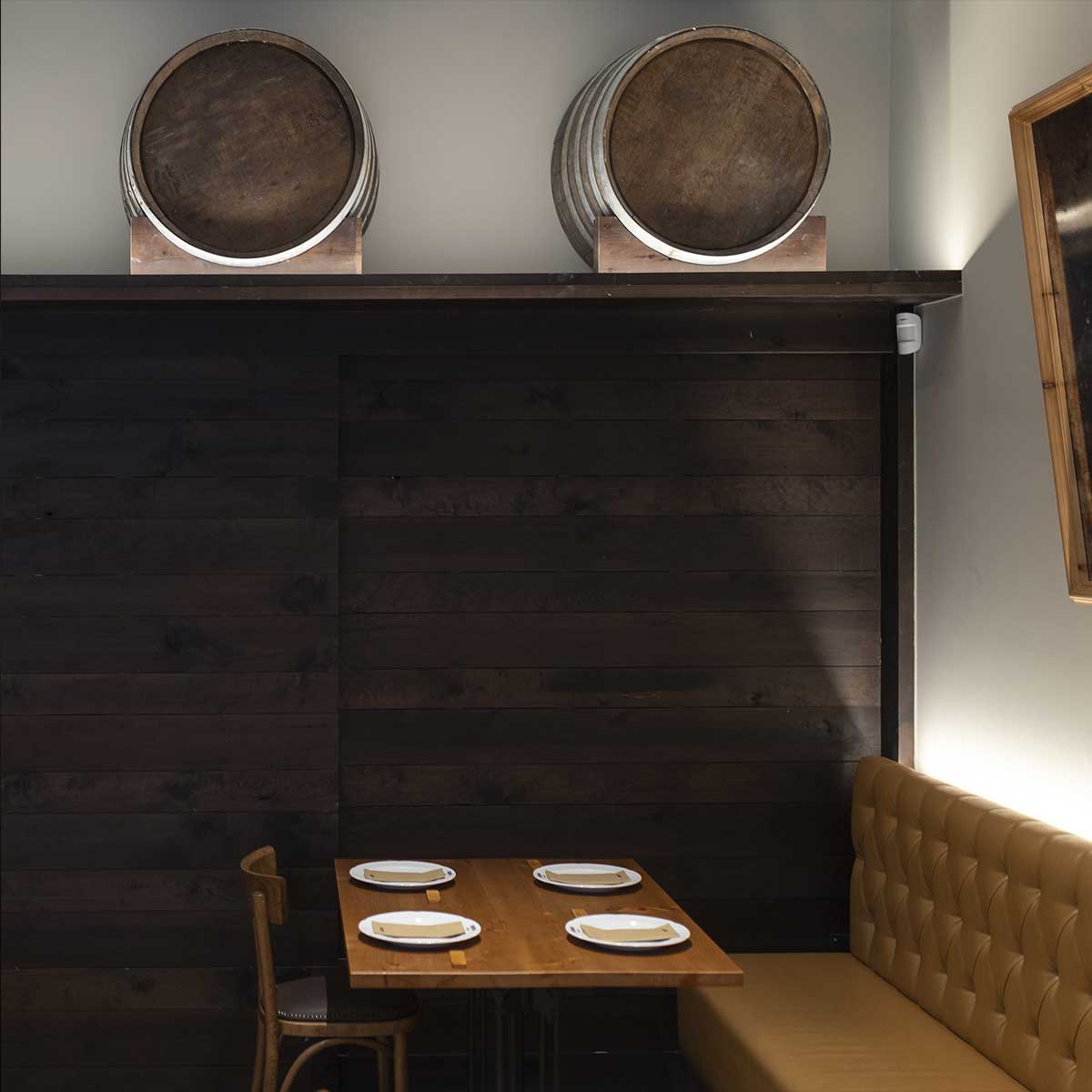 diseño de interiores de sala comedor de taberna tabacalera restaurante